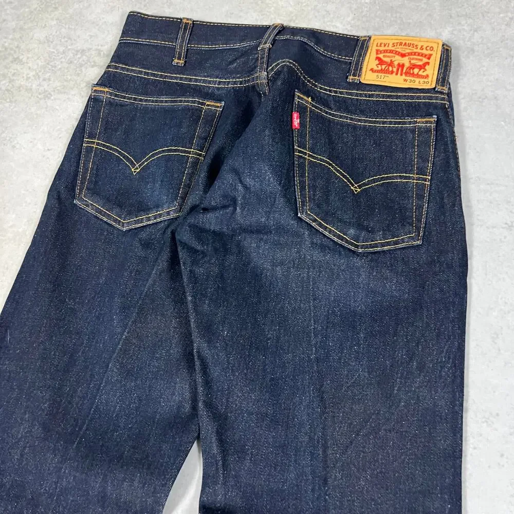 Levi's 517 Bootcut Jeans Men's Dark Denim Jeans Size 30x30